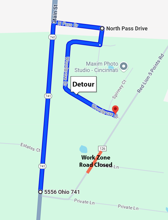 Detour Map Image